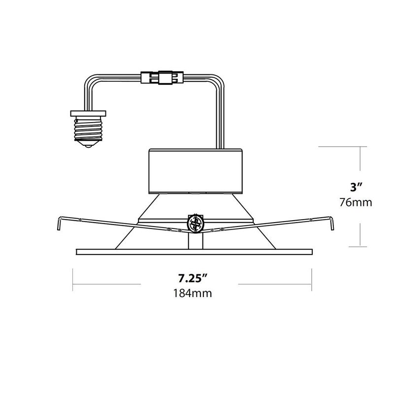Nicor إضاءة NICOR 6 بوصة LED مربعة بيضاء مدمجة في 4000K (DQR6-10-120-4K-WH-BF) - Image 4